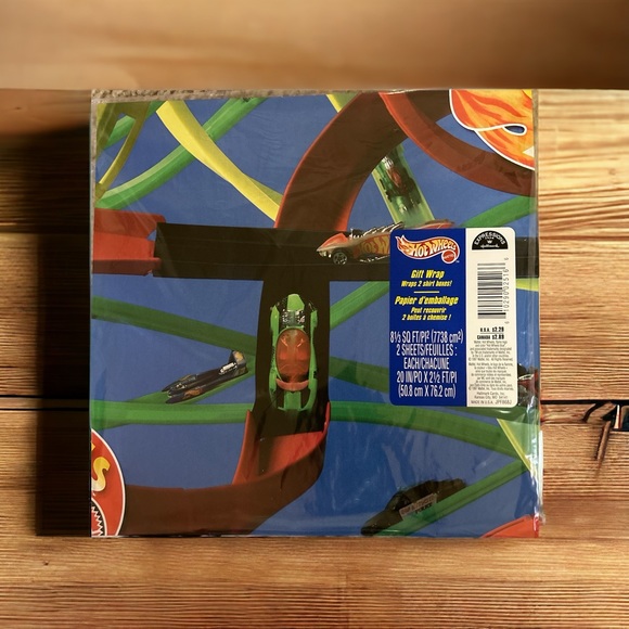 New Old Stock Vintage 1997 Hot Wheels Wrapping Paper 4 Packages - Picture 2 of 4